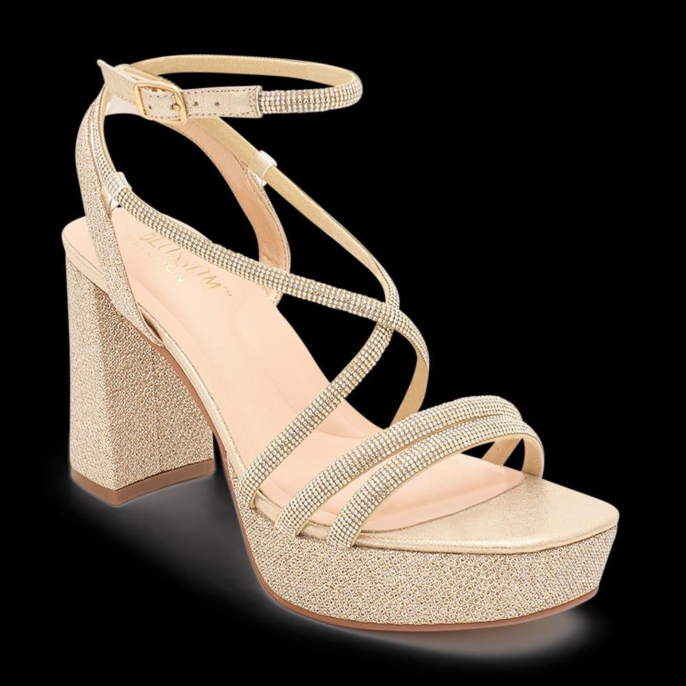 Sotty-48 Dressy Heel - Gold Shimmer - view 1