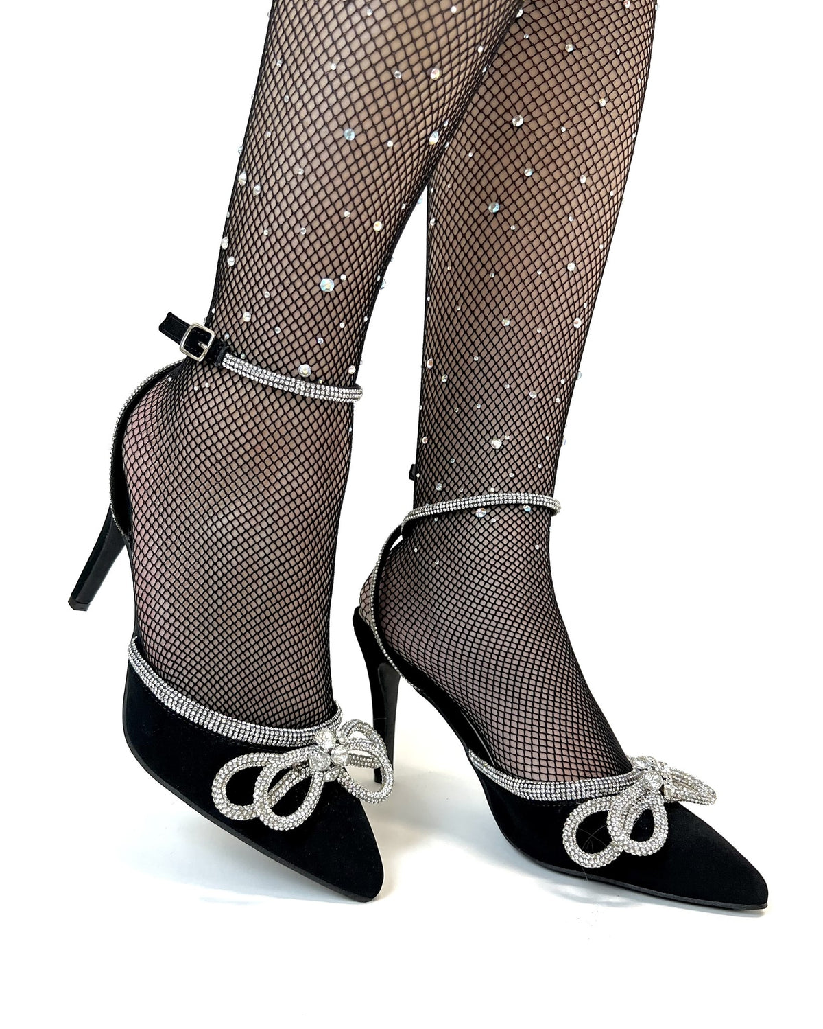 Freya-5 Dressy Heel - Black Nubuck - view 2
