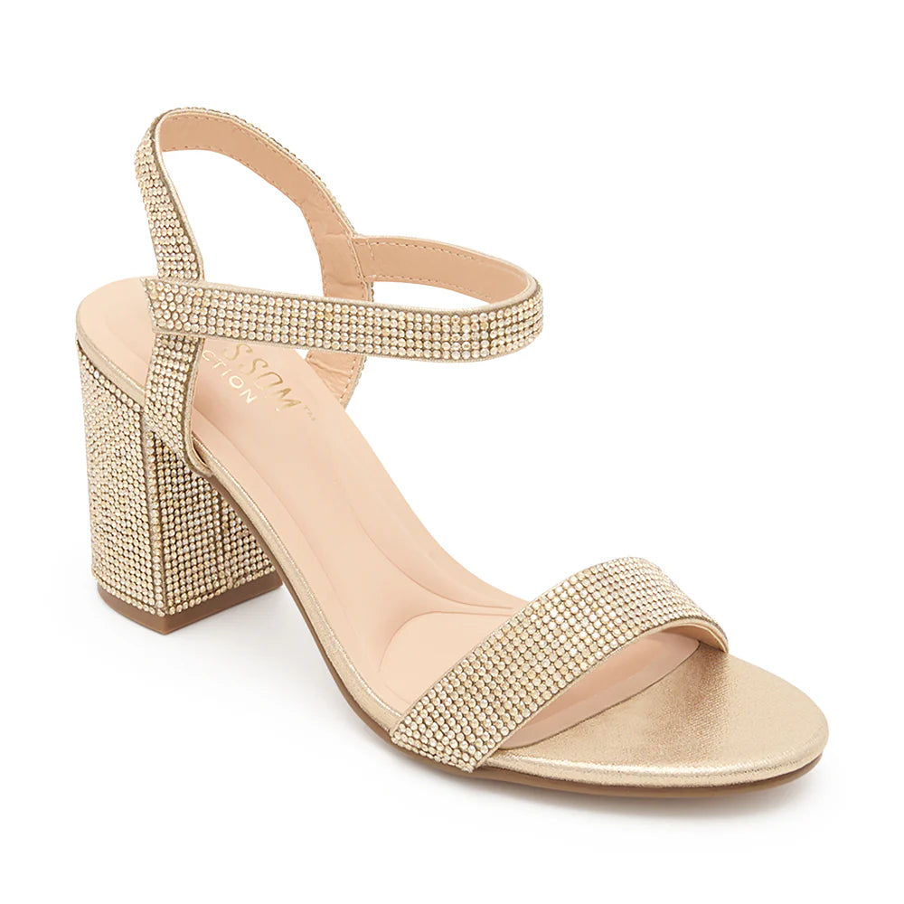 Anna-12T Dressy Heel - Gold - view 1