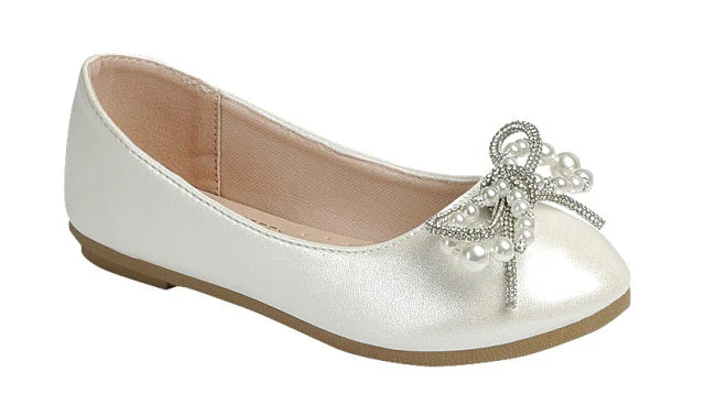 Gloria-15k Girls Flats - Ivory - view 1