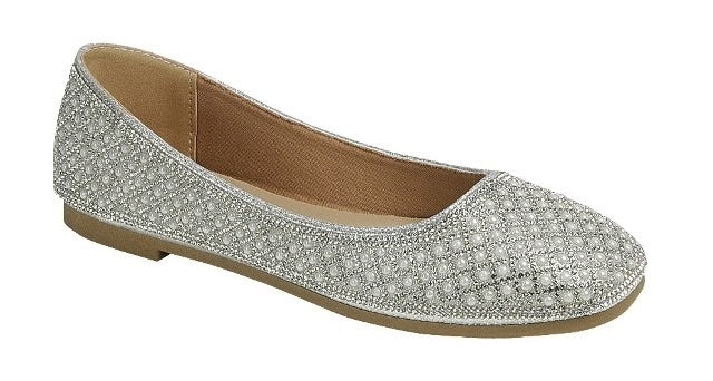 Helena-33 Dressy Flat - Silver - view 1