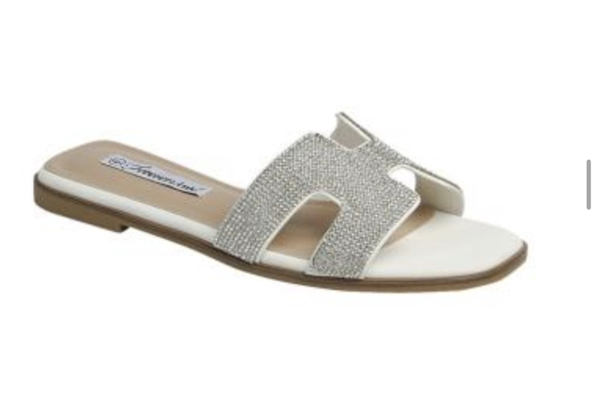 Main-59 Flat Sandal - White - view 1