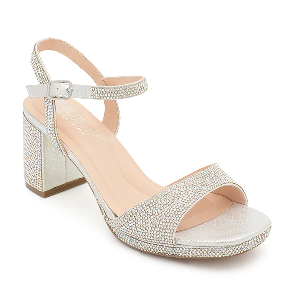 Nelly-43 Dressy Heels - Silver Shimmer - view 1
