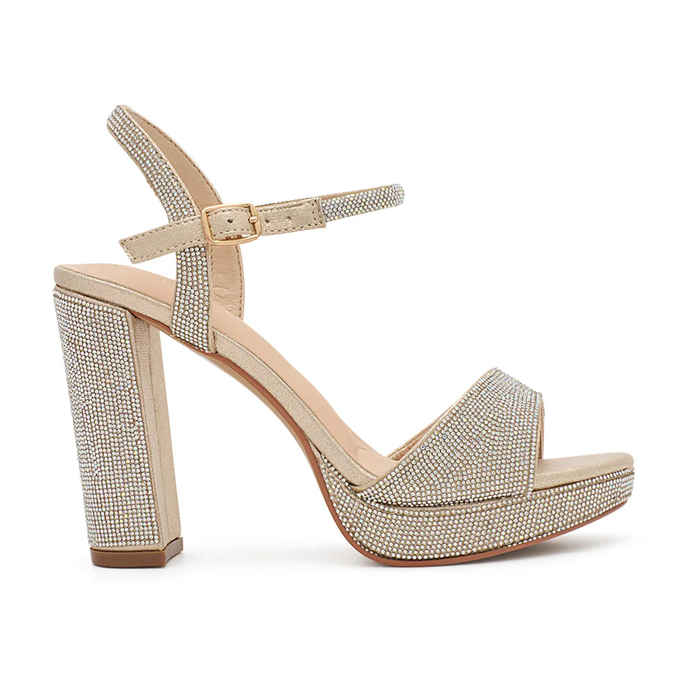 Jane-47 Dressy Heel - Nude Shimmer - view 1
