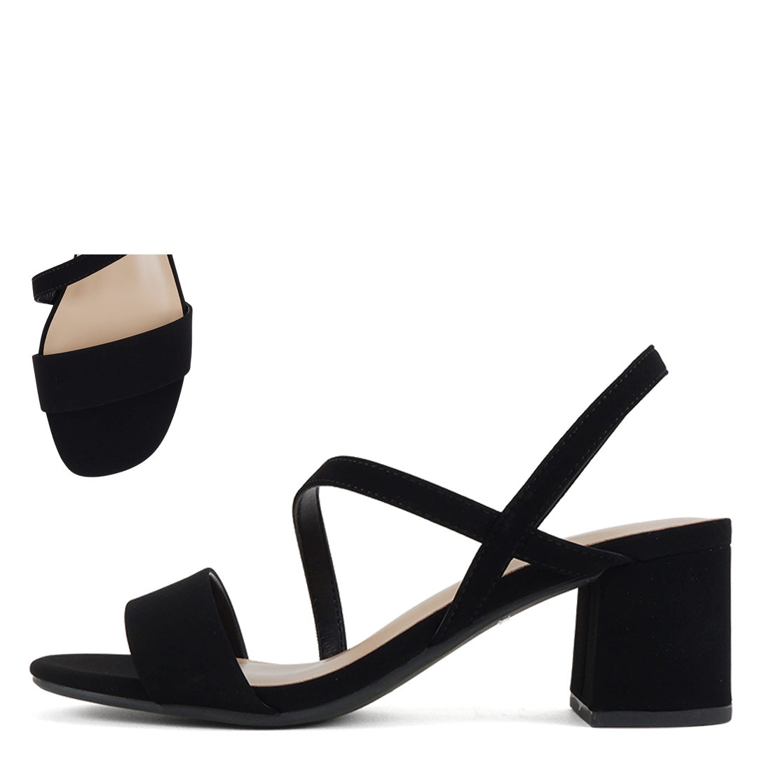Kelila Casual Heels - Black Nubuck - view 2