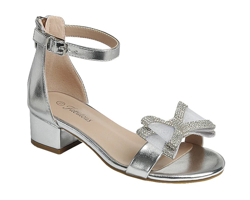Natalie-64k Kids Heel - Silver Pu - view 1