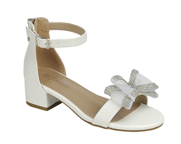 Natalie-64k Kids Heel - White Pu - view 1