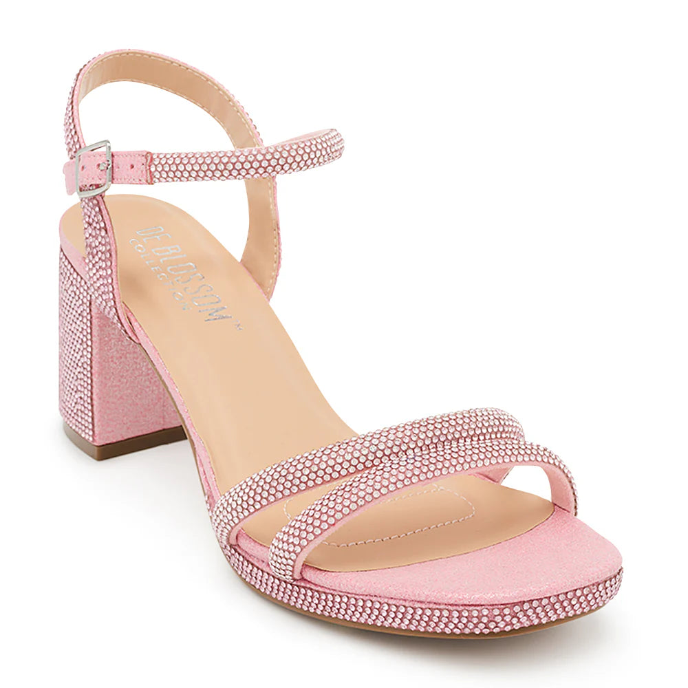 Nelly-10T Dressy Heels - Pink Shimmer - view 2