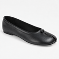 Esme-37 Split-Toe Ballet Flats - Black PU