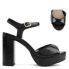 Steven Casual Heels - Black Pu - view 1