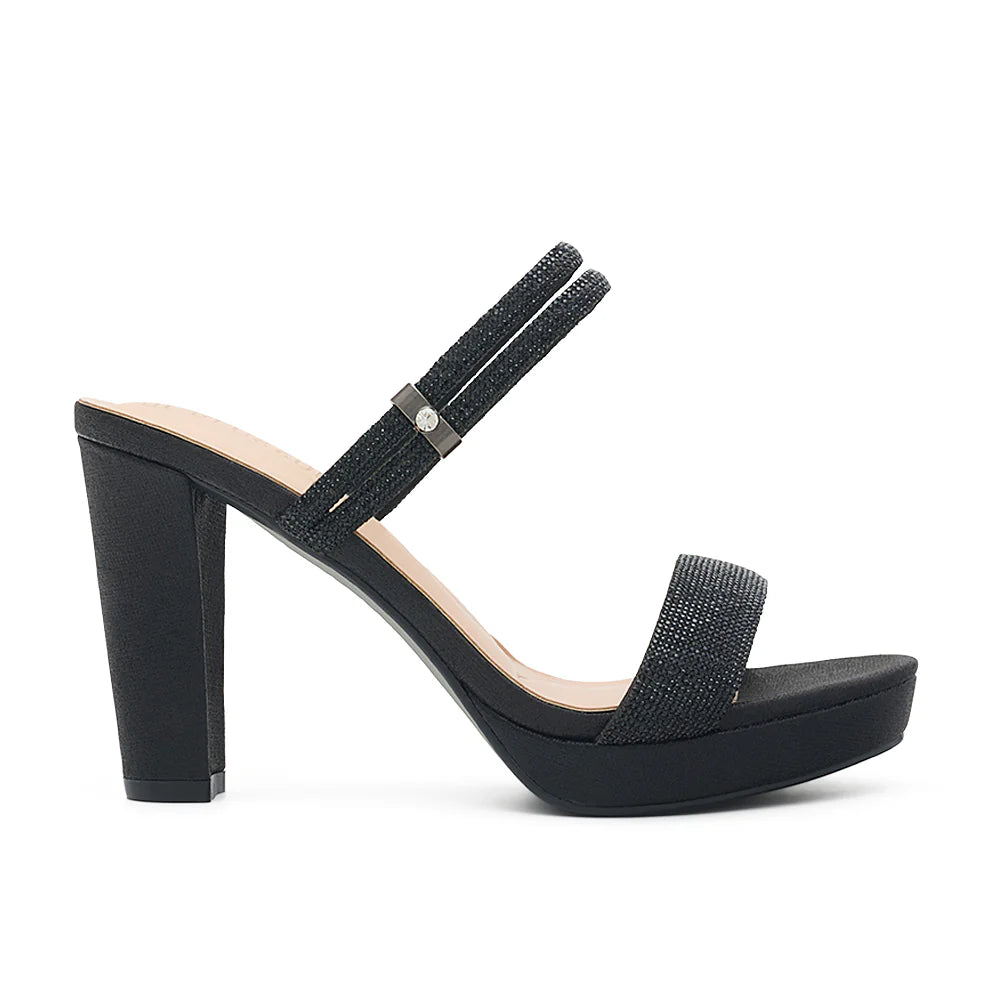 Amara-111 Dressy Heel - Black Shimmer - view 1