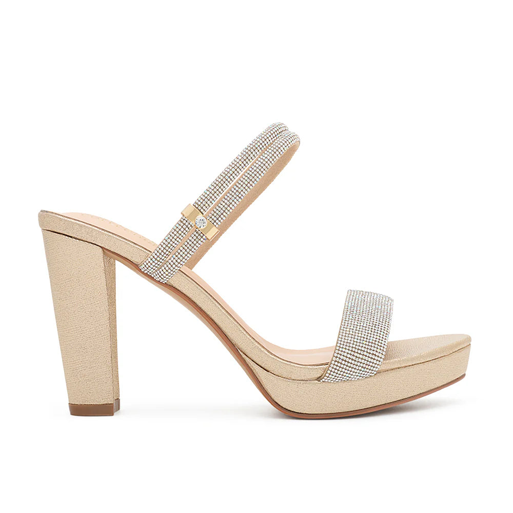 Amara-111 Dressy Heel - Nude Shimmer - view 1