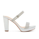 Amara-111 Dressy Heel - Silver Shimmer - view 1