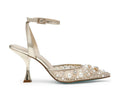 SB-Livv Pearl & Rhinestone Pointed Heels - Light Gold