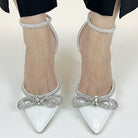 Freya-5 Dressy Heel - White Pu - view 2