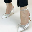 Freya-5 Dressy Heel - White Pu - view 4