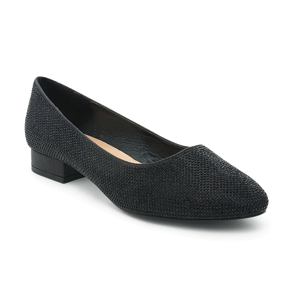 Aria-5w Dressy Heel - Black Shimmer - view 2