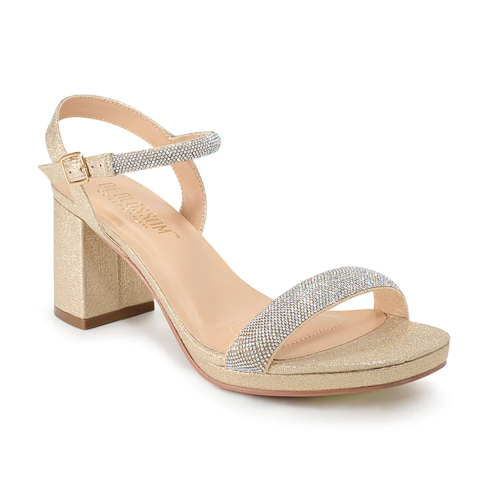 Nelly-30 Dressy Heels - Nude Shimmer - view 2