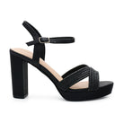 Eva-2 Dressy Heels - Black Shimmer - view 1