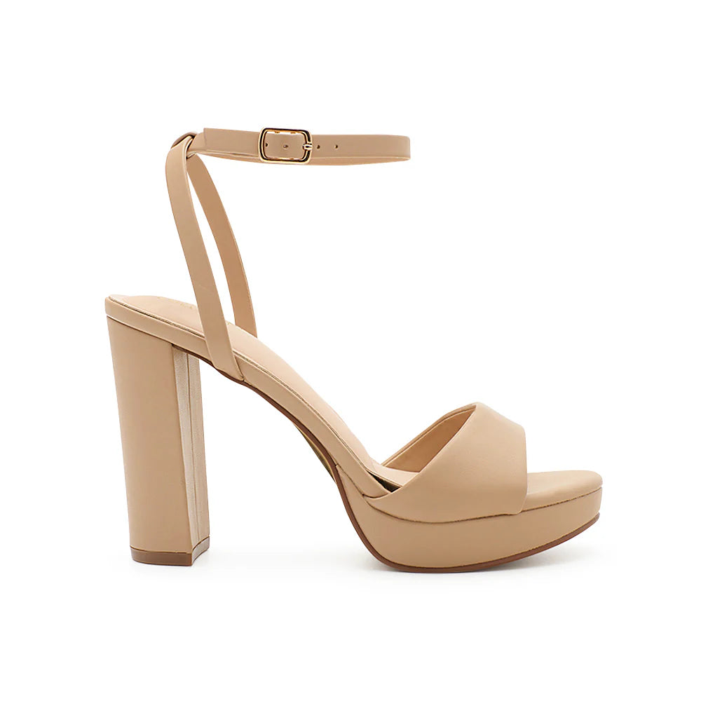 Jane-36 Dressy Heels - Nude Pu - view 2