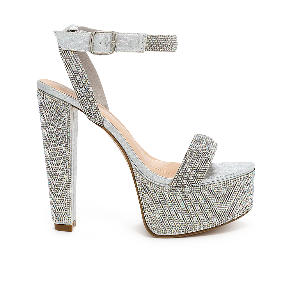 Duncan-25 Dressy Heels - Silver Shimmer - view 2