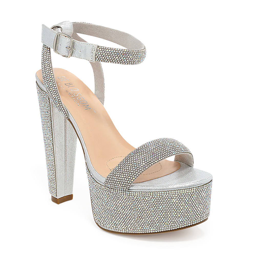 Duncan-25 Dressy Heels - Silver Shimmer - view 1