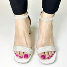 Nelly-7T Dressy Heels - White Shimmer - view 3