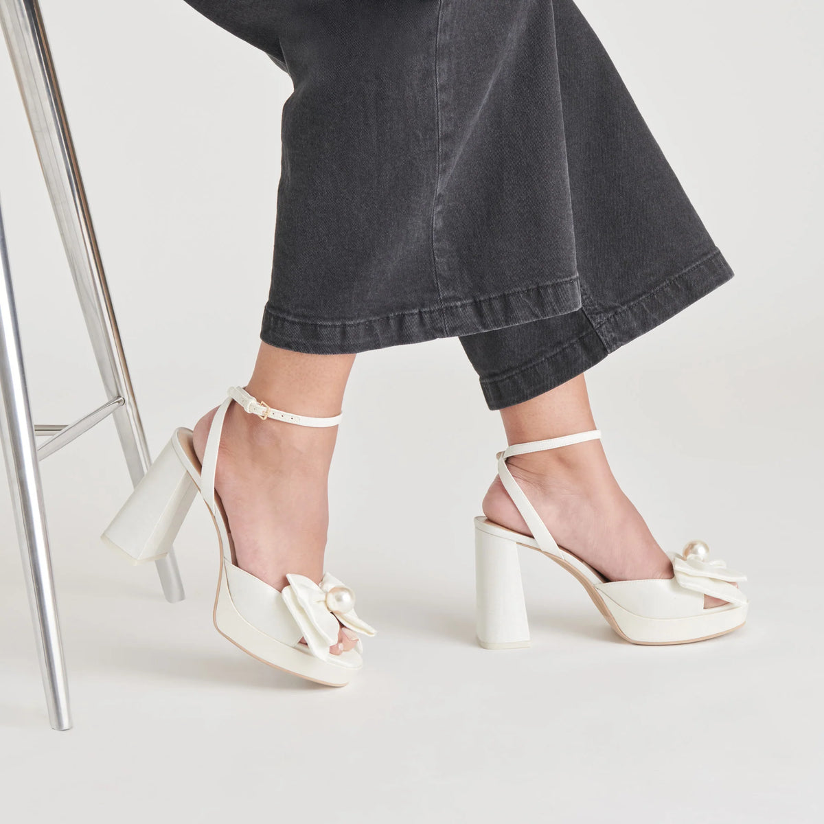 Patton Dressy Heel - Ivory Satin - view 4