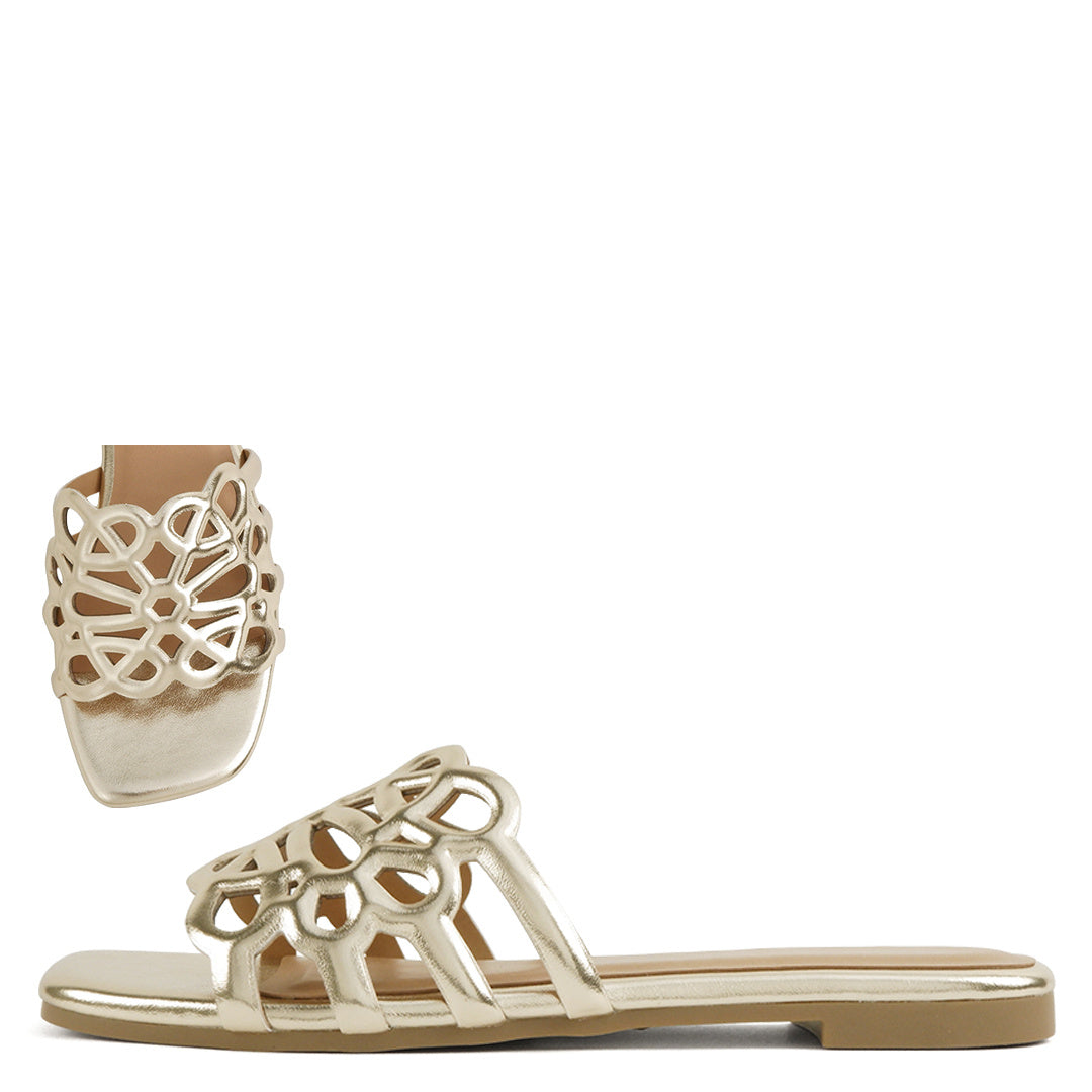 Suite Flat Sandals - Gold - view 2