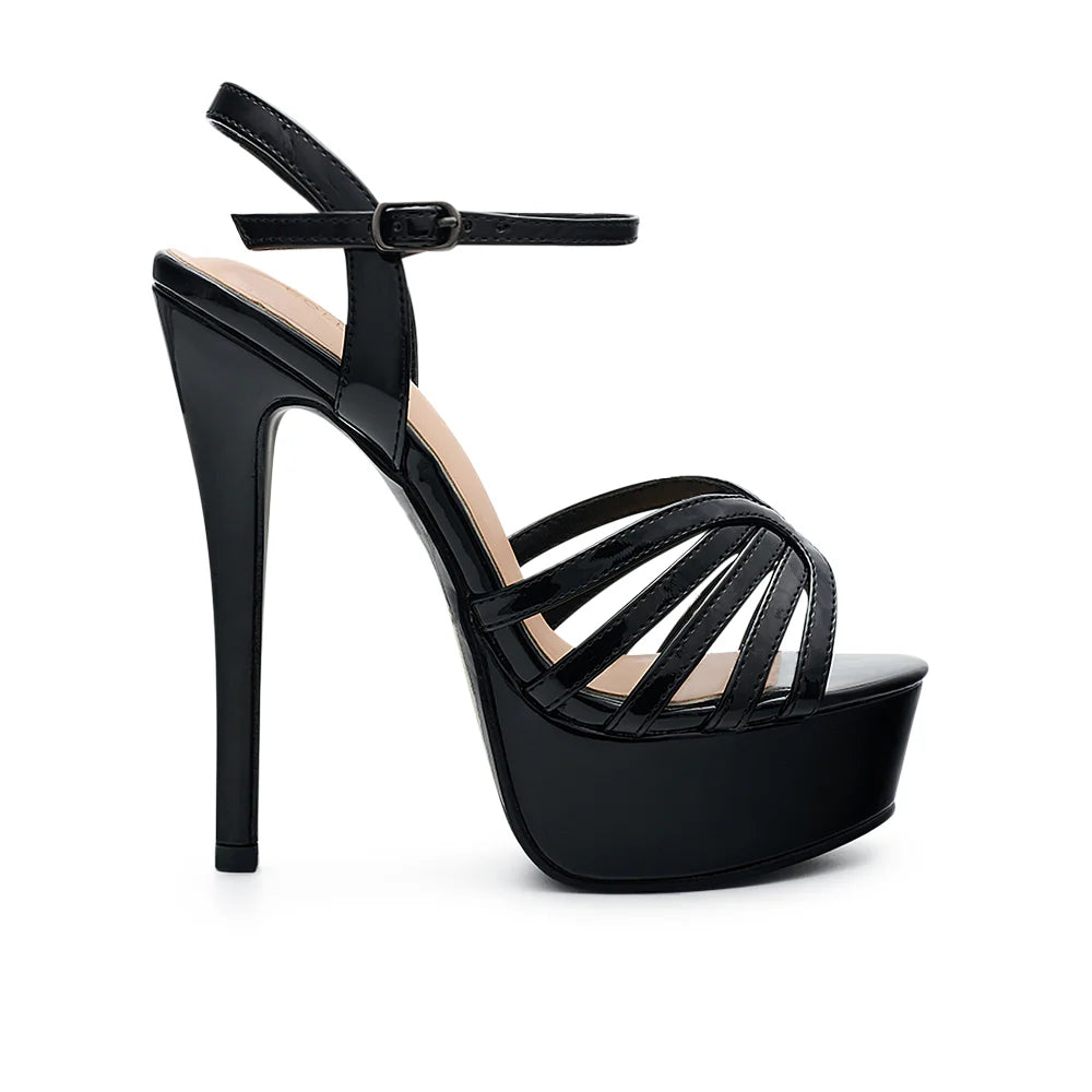 Flora-68 Dressy Heel - Black Patent - view 3