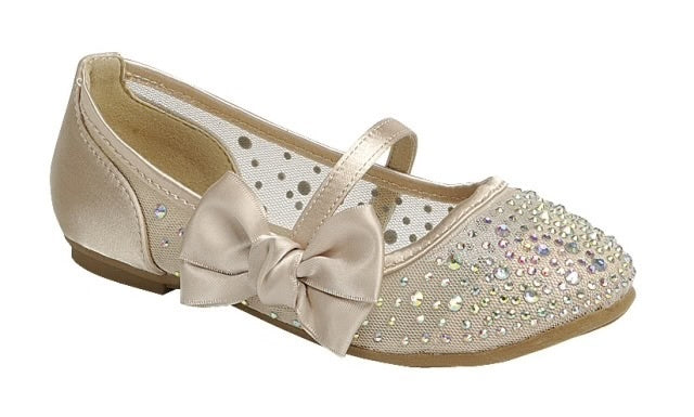 Gloria-10k Girls Flats - Gold - view 1