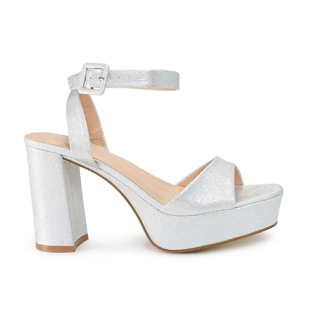 Anya-2 Dressy Heel - Silver Shimmer - view 1