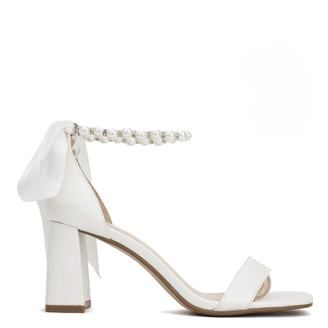 Morgan Dressy Heels - White Satin - view 1