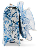 Pearl Trimmed Bow Bag - Blue - view 3
