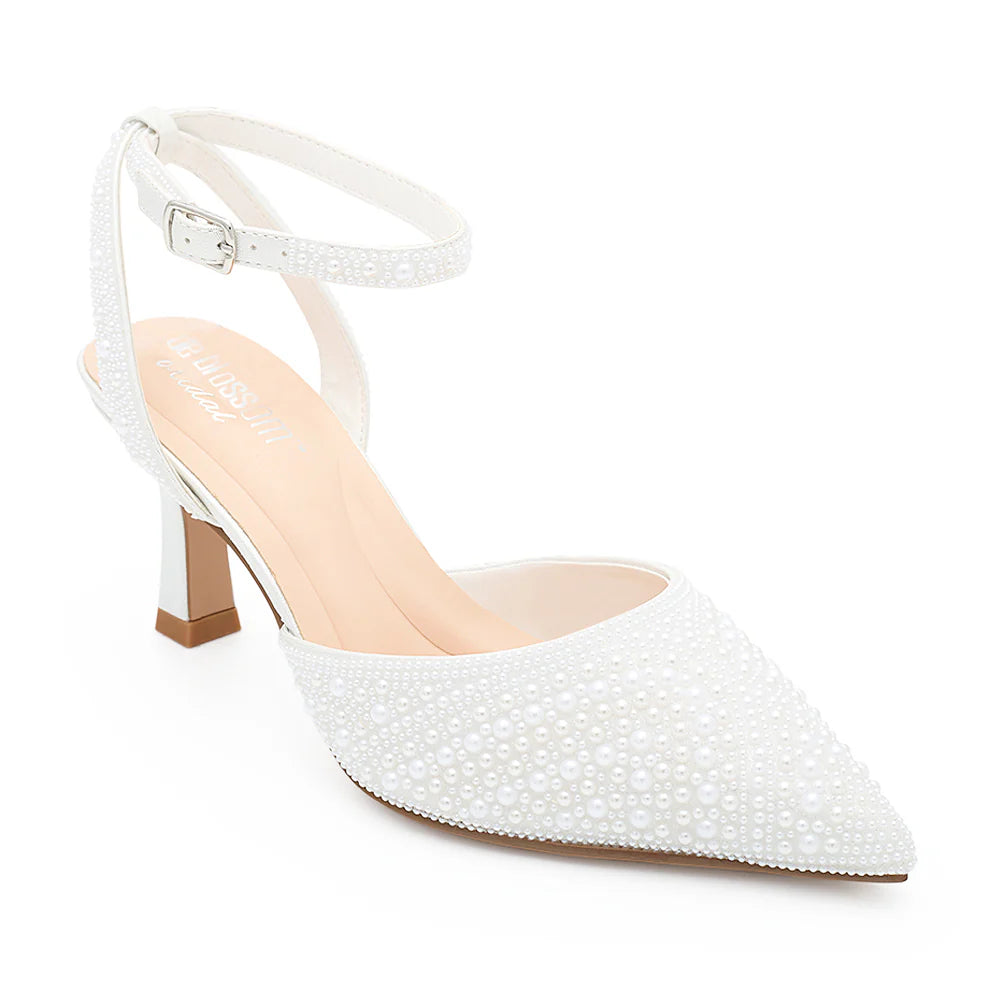 Lexie-4 Dressy Heels - White Pearl - view 2