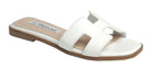Main-13 Flat Sandal - White Pu - view 1