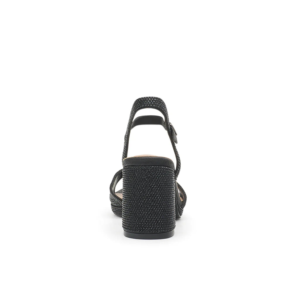 Nelly-43 Dressy Heels - Black Shimmer - view 3