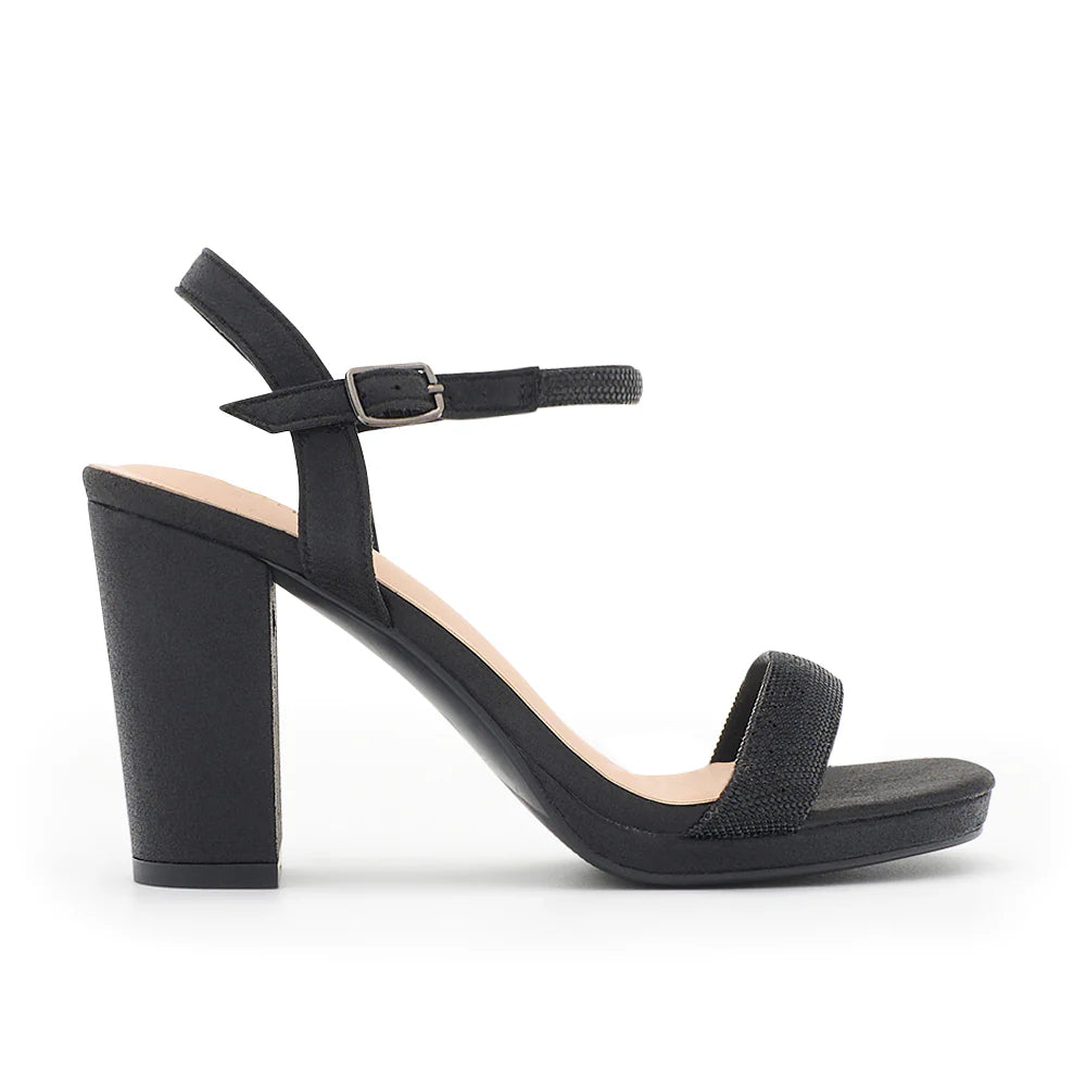 Morita-52 Dressy Heel - Black Shimmer - view 1