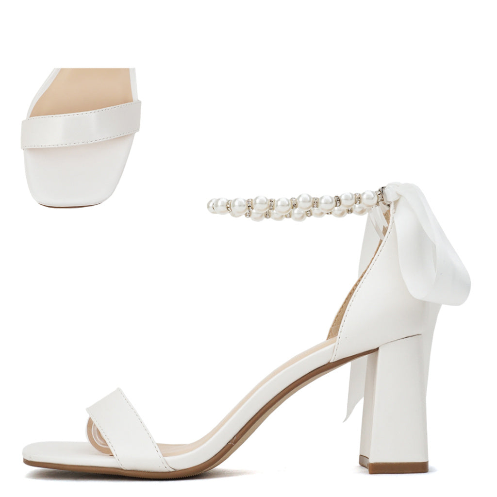 Morgan Dressy Heels - White Satin - view 2