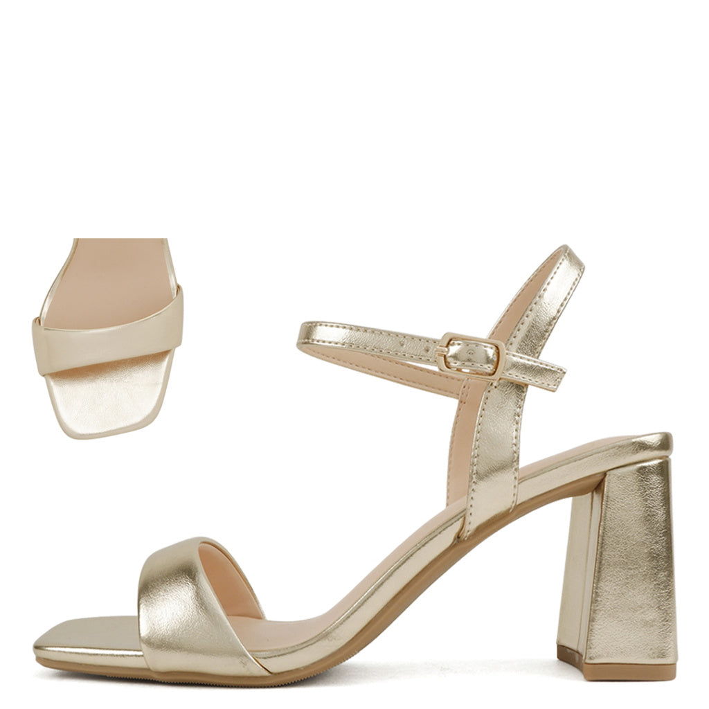 Nancy Casual Heels - Gold Metallic - view 2