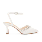 Selma-33 Dressy Heel - White Satin - view 2