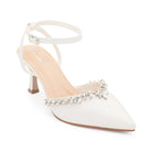 Selma-33 Dressy Heel - White Satin - view 1
